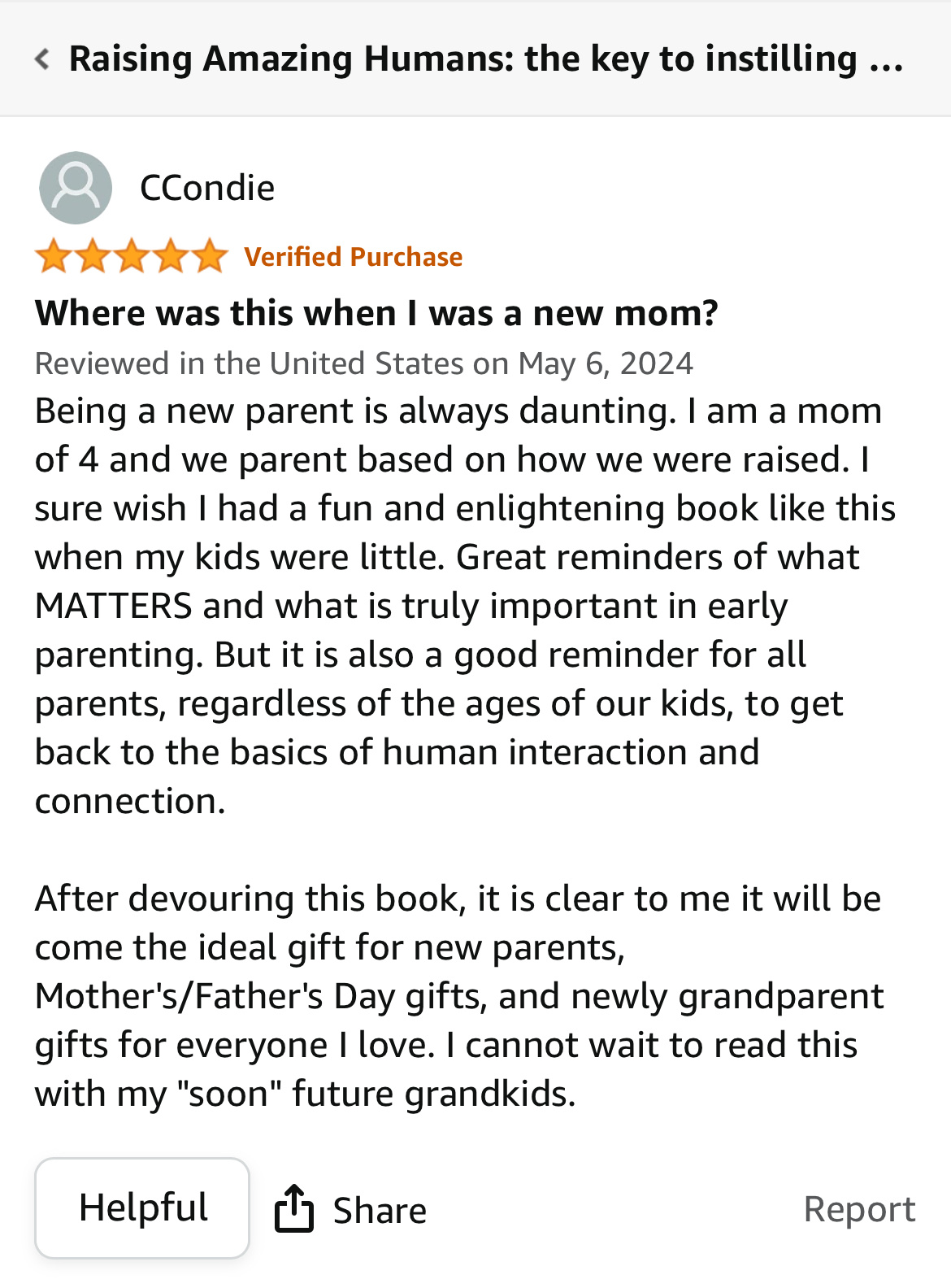 CCondie Amazon Review